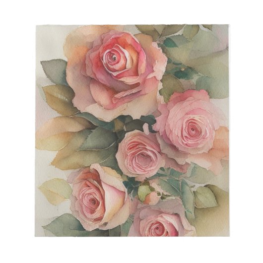 Rozen Opmerking Pad Notitieblok (Voorkant)