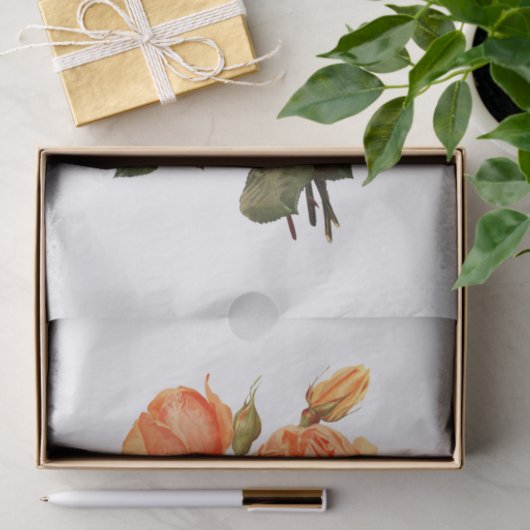 Rozen Oranje bloemen bloemen Tissuepapier (Geschenk)
