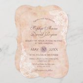 Rozen Oud papieren huwelijk uitnodigen Kaart (Voorkant / Achterkant)
