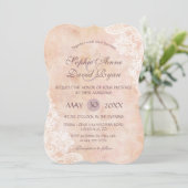 Rozen Oud papieren huwelijk uitnodigen Kaart (Staand voorkant)