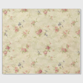 Rozen, oud patroon van noodlijdende stoffen Cadeaupapier (Vlak)