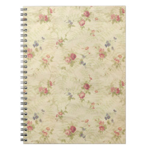  Rozen, oud patroon van noodlijdende stoffen Notitieboek
