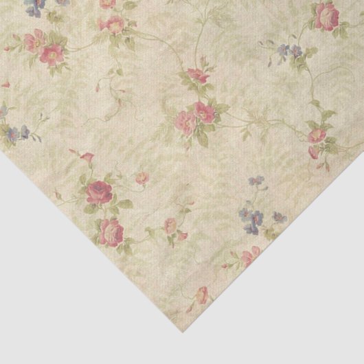  Rozen, oud patroon van noodlijdende stoffen Tissuepapier (Detail)