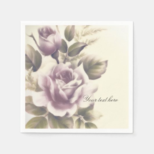  Rozen Oude Glamour Custom Elegant Party Servet (Voorkant)