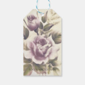 Rozen Oude Glamour Custom Party Favor Cadeaulabel (Achterkant)