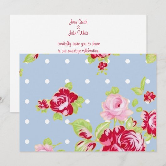 Rozen over de uitnodiging tot het indienen van bla (Voorkant / Achterkant)