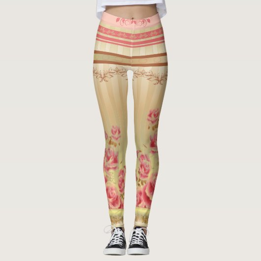 ROZEN OVER GOLD - LEGGINGS (Voorkant)