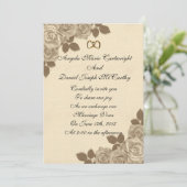 Rozen over het huwelijk kaart (Staand voorkant)