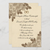 Rozen over het huwelijk kaart (Voorkant / Achterkant)