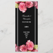 Rozen over het programma voor de bruiloft in de zw programmakaart (Voorkant)