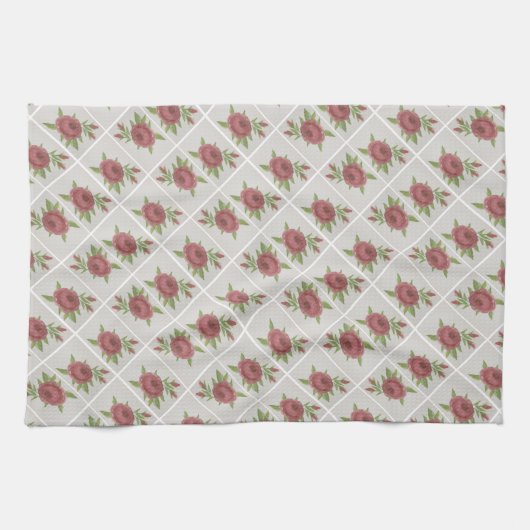 Rozen overal theedoek (Horizontaal)
