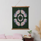 Rozen Paar Bloemen Abstract Hangend Wandkleed (Slaapkamer)