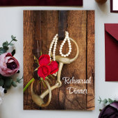 Rozen Paardenbit Westerne bruiloft repetitie Kaart