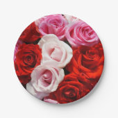 Rozen Papieren Borden Papieren Bordje (Voorkant)