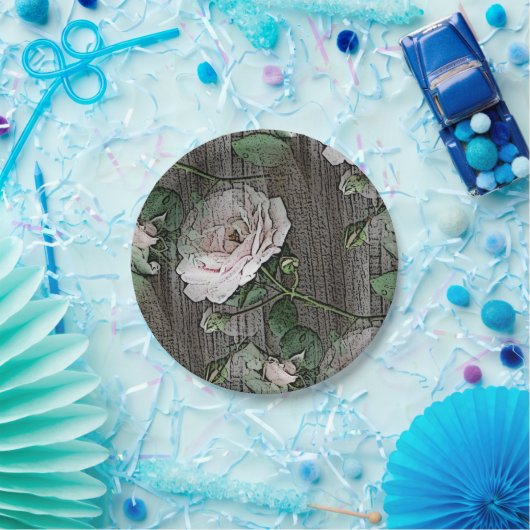 Rozen Papieren Bordje (Feest)