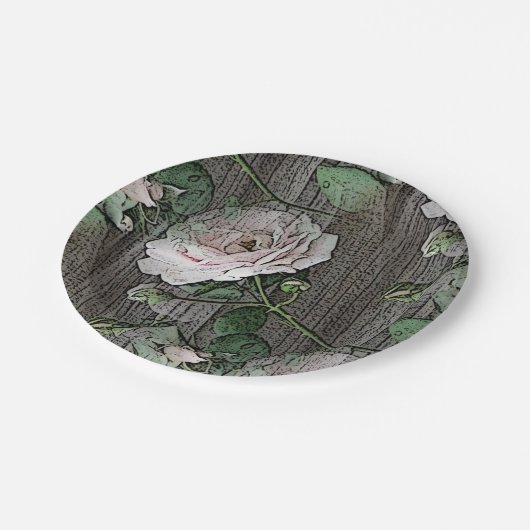 Rozen Papieren Bordje (Gekanteld)