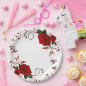 Rozen Papieren Bordje (Feest)