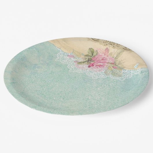  Rozen Papieren Bordje (Gekanteld)