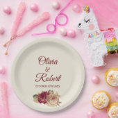  Rozen Papieren Bordje (Feest)