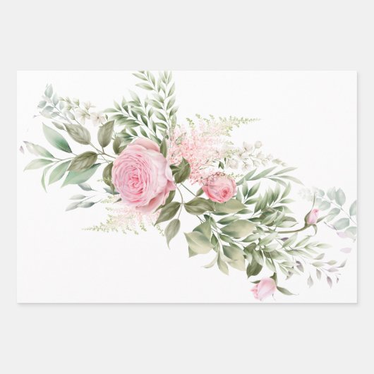 Rozen Papieren vellen verpakken (Voorkant)