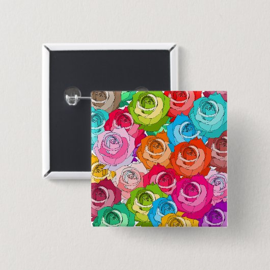 Rozen Parade Button (Voorkant /achterkant)
