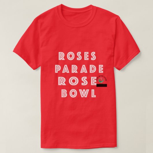 rozen parade en rozen kom t-shirt (Design voorkant)