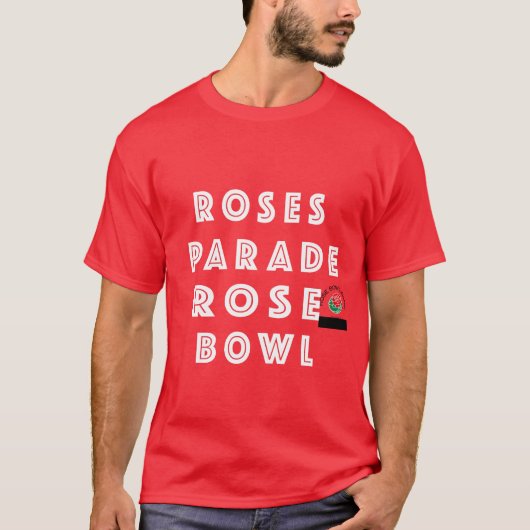 rozen parade en rozen kom t-shirt (Voorkant)