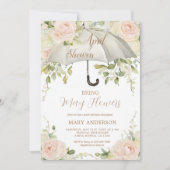 Rozen Paraplu April Douches Bring May Flowers Kaart (Voorkant)