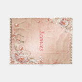 Rozen, parels en Pareltjes Fleece Deken (Voorkant (Horizontaal))