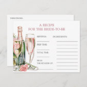 Rozen Parels & Prosecco Vrijgezellenfeest Recept K Informatiekaartje (Voorkant / Achterkant)