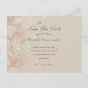 Rozen Parels Roze Save the date Uitnodigingen