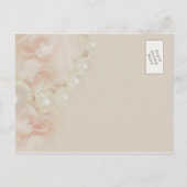 Rozen Parels Roze Save the date Uitnodigingen (Achterkant)
