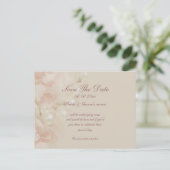 Rozen Parels Roze Save the date Uitnodigingen (Staand voorkant)