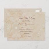 Rozen Parels Roze Save the date Uitnodigingen (Voorkant / Achterkant)