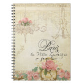 Rozen Paris Chandelier Elegant Script Name Notitieboek (Voorkant)