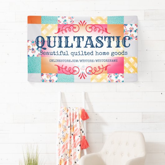 Rozen Patchwork Quilt Craft show Booth Spandoek (Insitu)