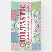 rozen patchwork quilt craft show spandoek (Verticaal)