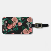 Rozen patroon bagagelabel (Voorkant horizontaal)