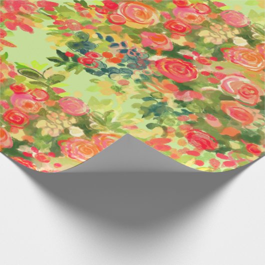 Rozen patroon cadeaupapier (Hoek)