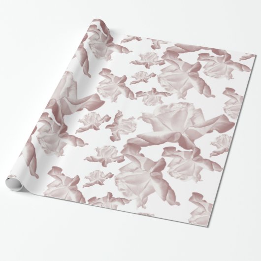 rozen patroon cadeaupapier (Uitgerold)