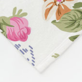 Rozen patroon fleece deken (Hoek)