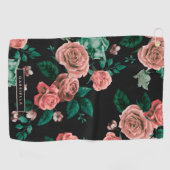 Rozen patroon golfhanddoek (Horizontaal)