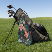 Rozen patroon golfhanddoek (Groen)