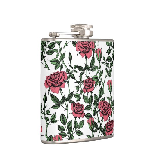 Rozen patroon heupfles (Rechts)