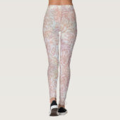 rozen patroon in crème - bloemenpatroon leggings (Achterkant)