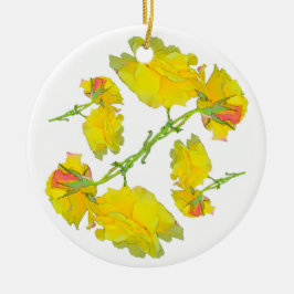 Rozen Patroon. Keramisch Ornament