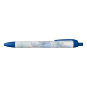 Rozen patroon luxe blauwe inkt pen (Bovenkant)