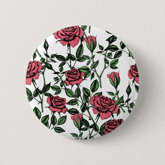 Rozen patroon ronde button 5,7 cm (Voorkant)