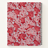 Rozen Patroon Roze & Rood Spiraal Notitieboek (Achterkant)