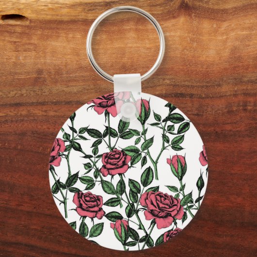 Rozen patroon sleutelhanger (Voorkant)